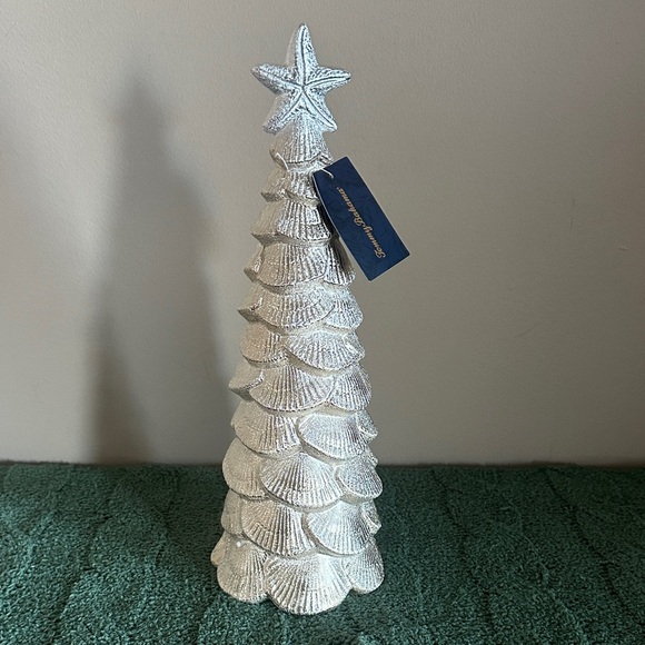 Tommy Bahama Holiday Christmas Tree Gold Shimmer Shell Silver Star NEW!